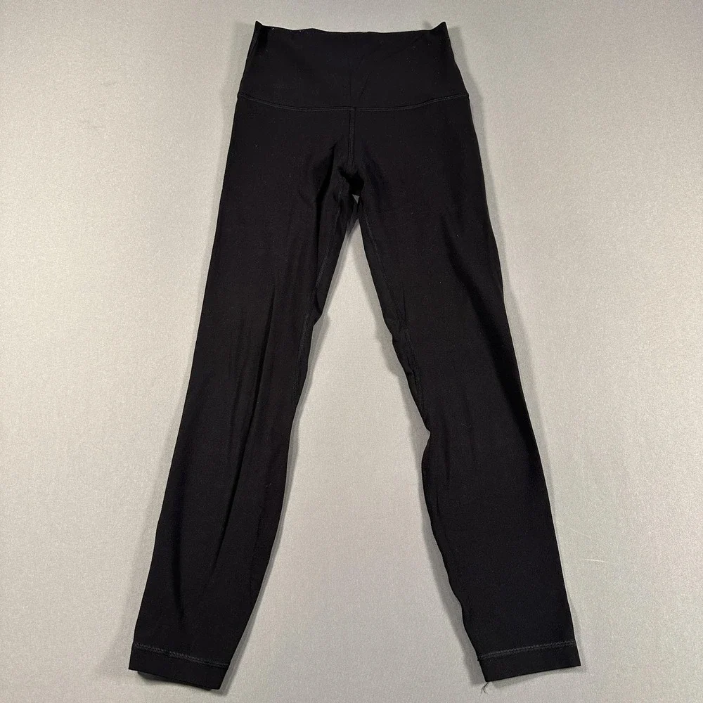 Lululemon Leggings Womens 4 Black High Rise Ankle Yoga Athletic Stretch Gym